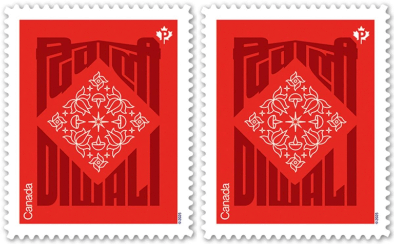 கனடாவில் தீபாவளி சிறப்பு அஞ்சல் தலை வெளியிடப்பட்டது